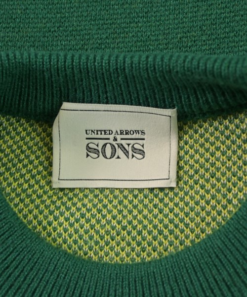 UNITED ARROWS&SONS（ユナイテッドアローズアンドサンズ）ニット・セーター 緑 サイズ:S メンズ/2200624135036