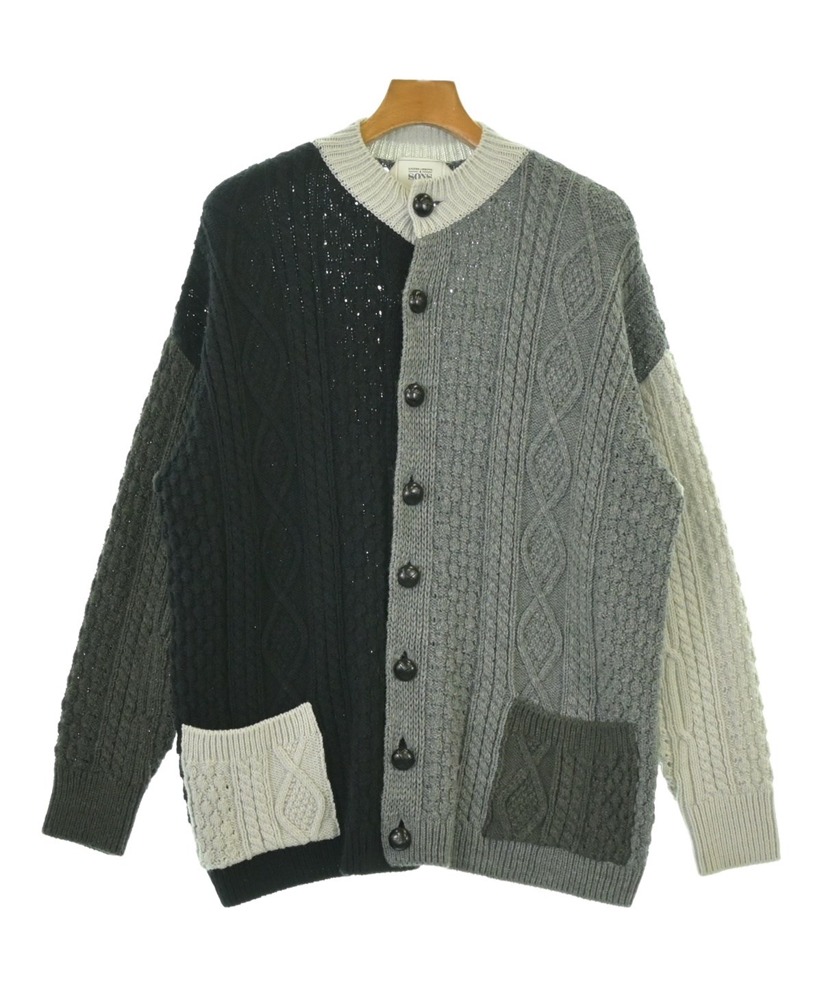 UNITED ARROWS&SONS カーディガン S グレー 【古着】【中古】【送料無料】 UNITED ARROWS&SONS（ユナイテッドアローズアンドサンズ）カーディガン