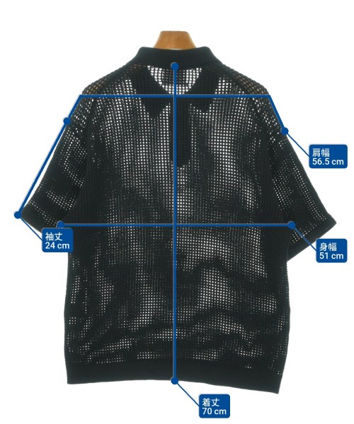 UNITED ARROWS&SONS（ユナイテッドアローズアンドサンズ）ポロシャツ 黒 サイズ:L メンズ/2200665758041