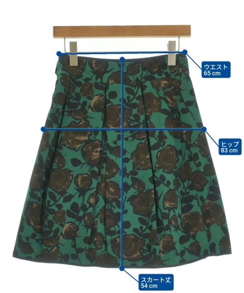BLUE DE BRESSE（ブルーデブレス）ひざ丈スカート 緑 サイズ:36(S位) レディース/2200631580058