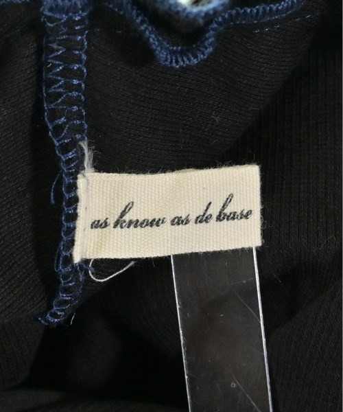 as know as de base（アズノウアズドゥベース）Tシャツ・カットソー 黒 サイズ:1(S位) レディース/2200661357071