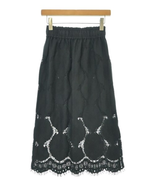 person&people（パーソンアンドピープル）ロング・マキシ丈スカート 黒 サイズ:F レディース/2200604874078