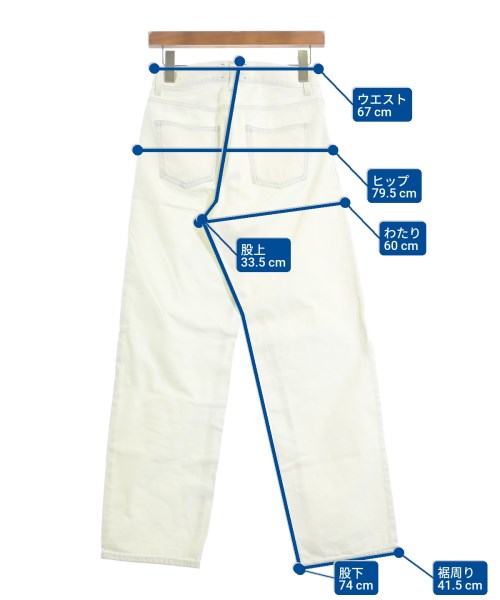 SERGE de bleu（サージ）デニムパンツ 白 サイズ:24(S位) レディース/2200659896025