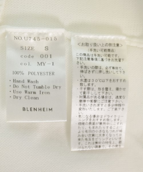 BLENHEIM（ブレンヘイム）ニット・セーター 白 サイズ:S レディース/2200700903030