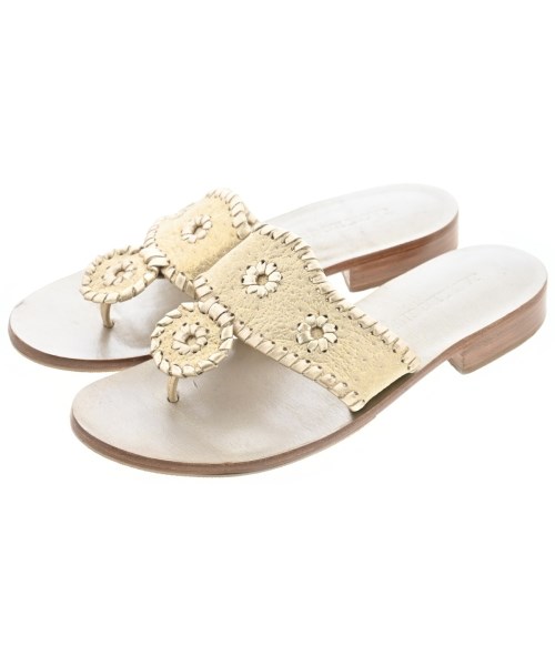 JACK ROGERS(ジャックロジャース)サンダル ゴールド サイズ:US7 1/2(24.5cm位)/2200644660112