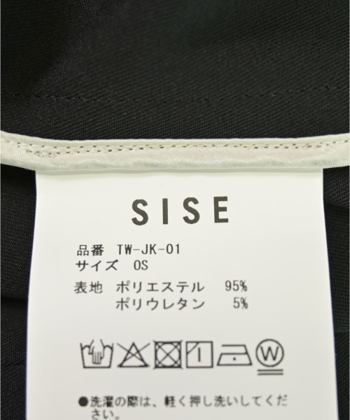 Sise（シセ）ノーカラージャケット 黒 サイズ:ONE レディース/2200658469084