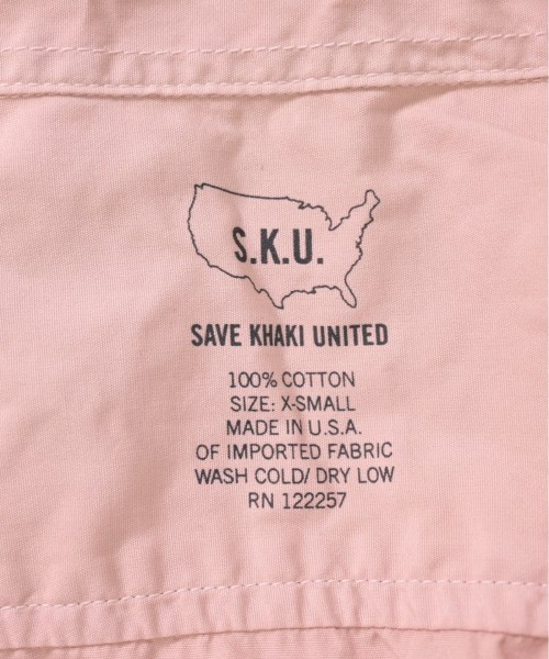 SAVE KHAKI UNITED（セーブカーキユナイテッド）カジュアルシャツ ピンク サイズ:XS メンズ/2200474065057