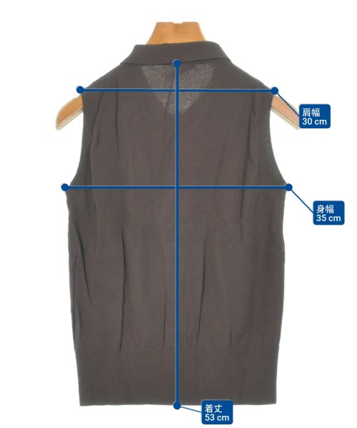 CURRENTAGE（カレンテージ）ベスト/ノースリーブ 茶 サイズ:-(S位) レディース/2200622041841