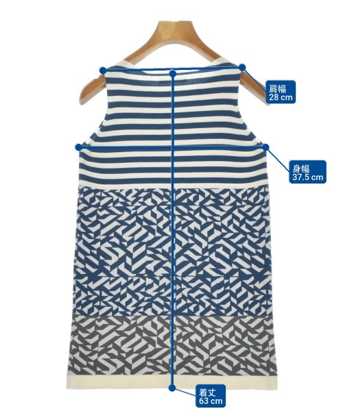 CURRENTAGE（カレンテージ）ベスト/ノースリーブ 青 サイズ:-(S位) レディース/2200670954049