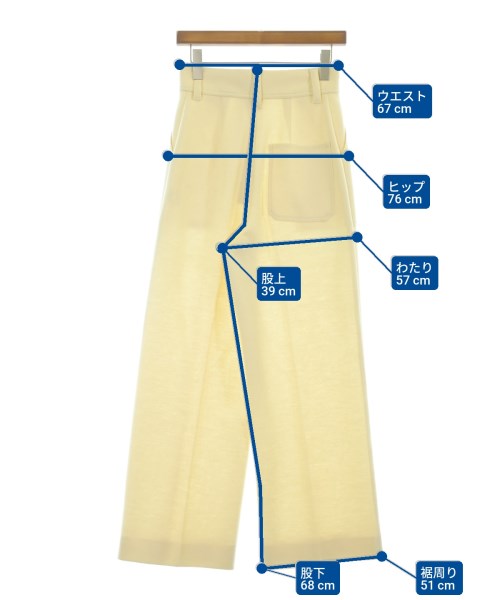 CURRENTAGE（カレンテージ）スラックス 白 サイズ:1(S位) レディース/2200676284355
