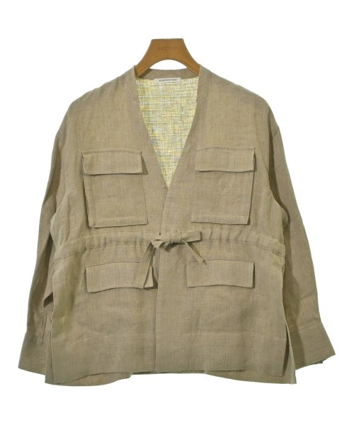 CURRENTAGE（カレンテージ）ノーカラージャケット ベージュ サイズ:ONE レディース/2200659181305