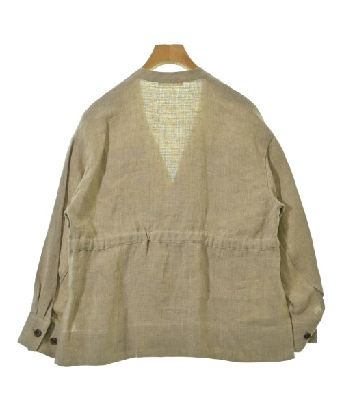 CURRENTAGE（カレンテージ）ノーカラージャケット ベージュ サイズ:ONE レディース/2200659181305