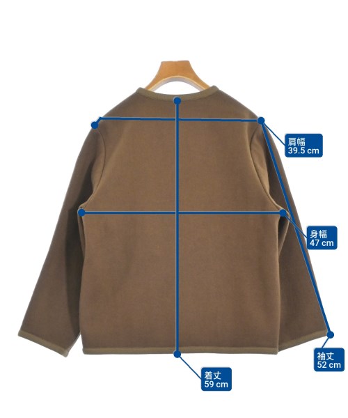 Charpentier de Vaisseau（シャルパンティエドゥヴェッソ）ノーカラージャケット 茶 サイズ:0(XS位) レディース/2200664891015