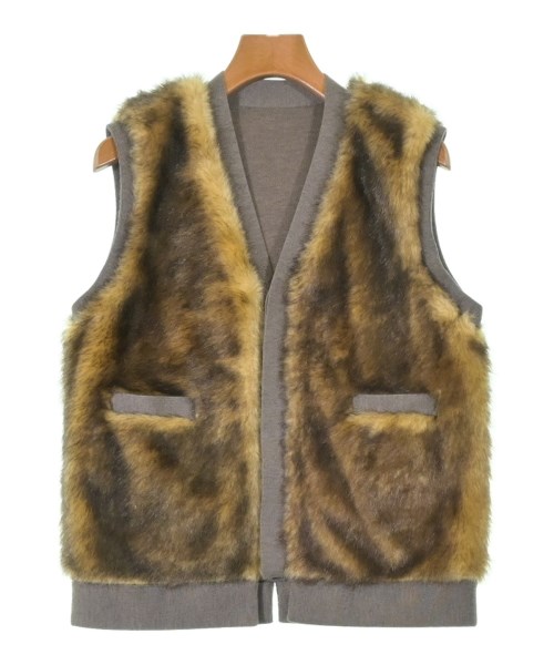 JUN MIKAMI(ジュンミカミ)ベスト 茶 サイズ:-(M位)/2200648312031