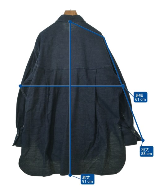 JUN MIKAMI（ジュンミカミ）カジュアルシャツ 紺 サイズ:F レディース/2200641635359