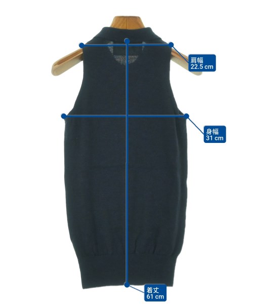 JUN MIKAMI（ジュンミカミ）ベスト/ノースリーブ 紺 サイズ:-(XS位) レディース/2200668005135