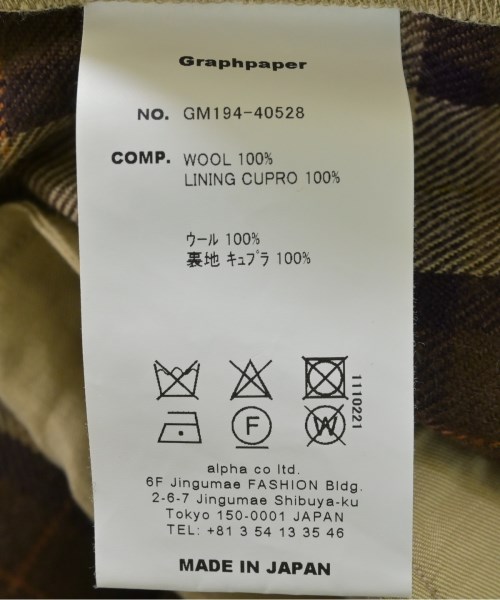 Graphpaper（グラフペーパー）その他 ベージュ サイズ:F メンズ/2200620006026