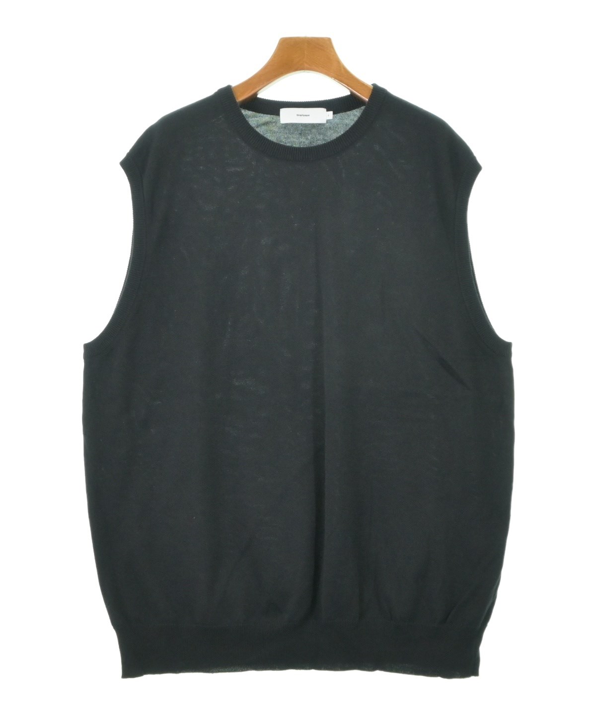 Graphpaper グラフペーパー ベスト メンズ 【古着】【中古】 Graphpaper（グラフペーパー）ベスト 黒 サイズ:2(M位) メンズ