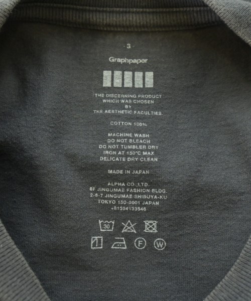 Graphpaper（グラフペーパー）Tシャツ・カットソー グレー サイズ:3(L位) メンズ/2200640986179