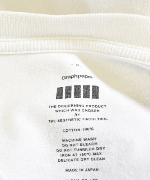 Graphpaper（グラフペーパー）Tシャツ・カットソー 白 サイズ:F メンズ/2200548275016