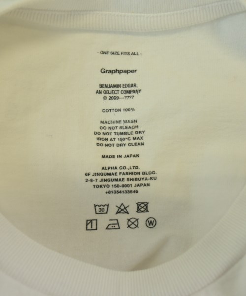 Graphpaper（グラフペーパー）Tシャツ・カットソー 白 サイズ:ONE メンズ/2200630291078