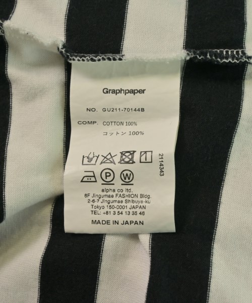 Graphpaper（グラフペーパー）Tシャツ・カットソー 黒 サイズ:2(M位) メンズ/2200632797035