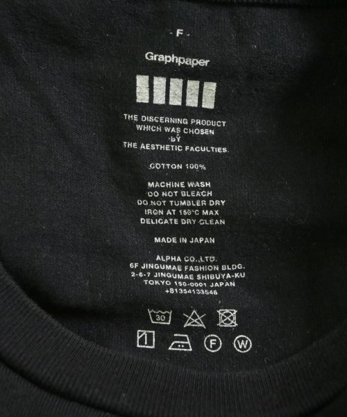 Graphpaper（グラフペーパー）Tシャツ・カットソー 黒 サイズ:F メンズ/2200618900183