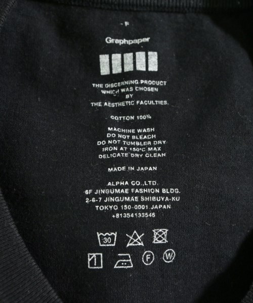 Graphpaper（グラフペーパー）Tシャツ・カットソー 黒 サイズ:F メンズ/2200618900220