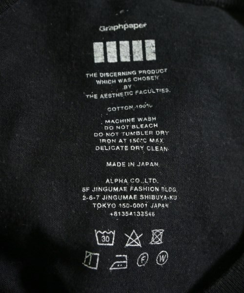 Graphpaper（グラフペーパー）Tシャツ・カットソー 黒 サイズ:F メンズ/2200618900268