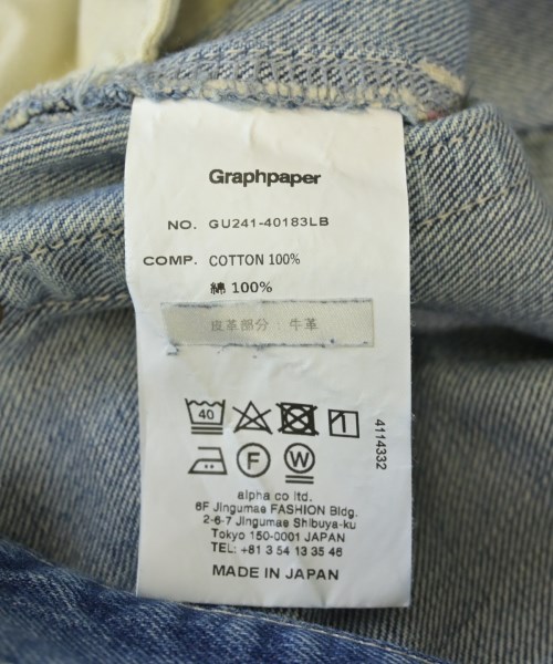 Graphpaper（グラフペーパー）デニムパンツ 青 サイズ:3(L位) メンズ/2200614758115
