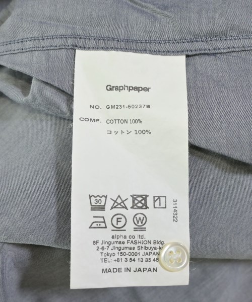 Graphpaper（グラフペーパー）カジュアルシャツ 紺 サイズ:F メンズ/2200617831020