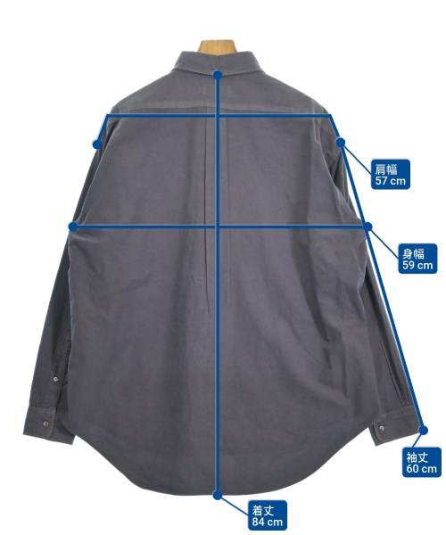 Graphpaper（グラフペーパー）カジュアルシャツ グレー サイズ:3(L位) メンズ/2200618235049