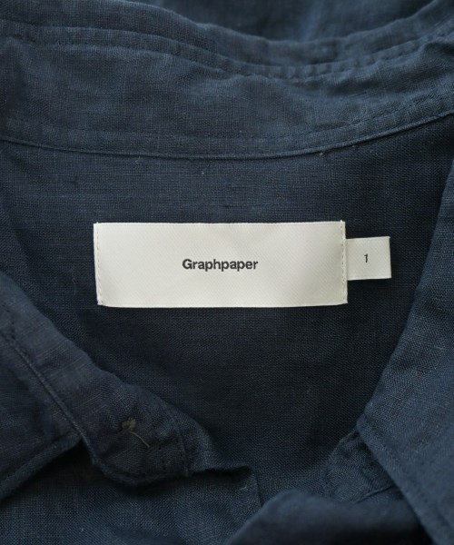 Graphpaper（グラフペーパー）カジュアルシャツ 紺 サイズ:1(S位) メンズ/2200606287142
