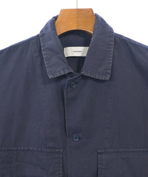 Graphpaper（グラフペーパー）カジュアルシャツ 紺 サイズ:2(M位) メンズ/2200620529013