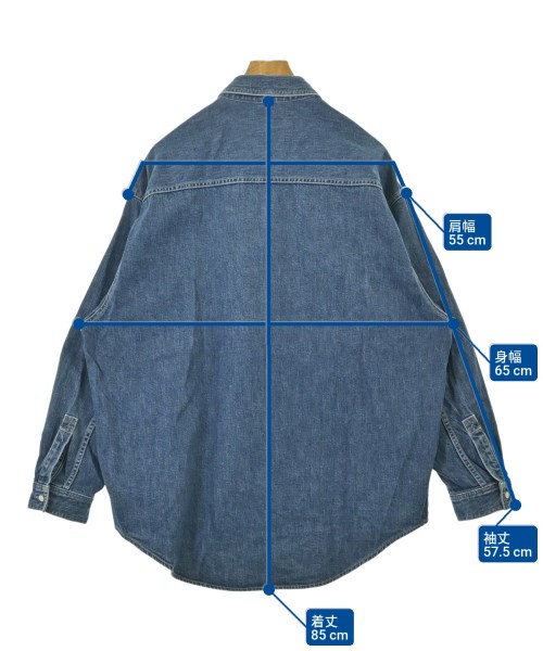 Graphpaper（グラフペーパー）カジュアルシャツ 青 サイズ:1(S位) メンズ/2200669965032