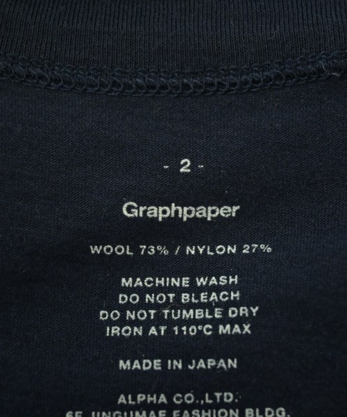 Graphpaper（グラフペーパー）Tシャツ・カットソー 紺 サイズ:2(M位) メンズ/2200674783164