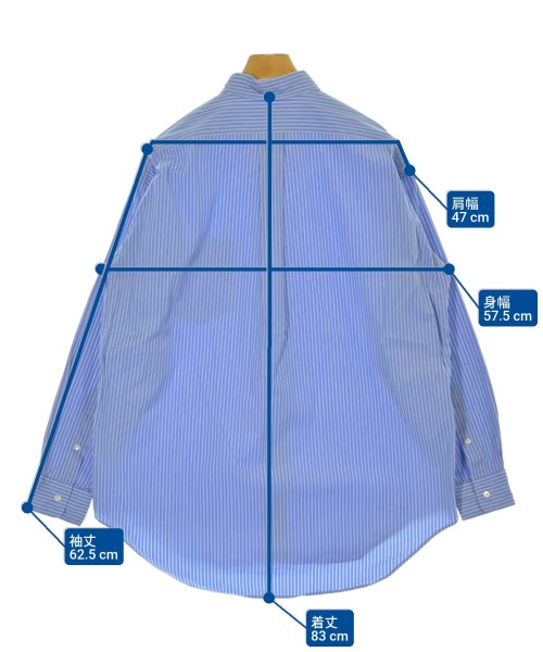 Graphpaper（グラフペーパー）カジュアルシャツ 青 サイズ:1(S位) メンズ/2200671497149