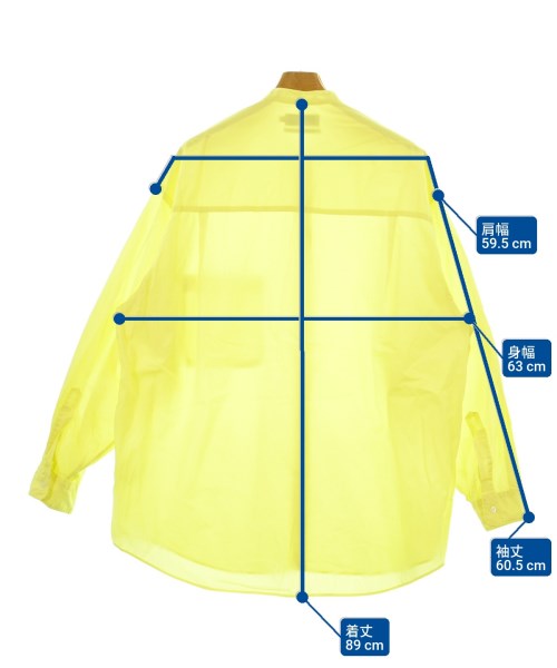 Graphpaper（グラフペーパー）カジュアルシャツ 黄 サイズ:F メンズ/2200676824025