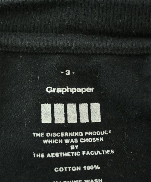 Graphpaper（グラフペーパー）Tシャツ・カットソー 黒 サイズ:3(L位) メンズ/2200677481067