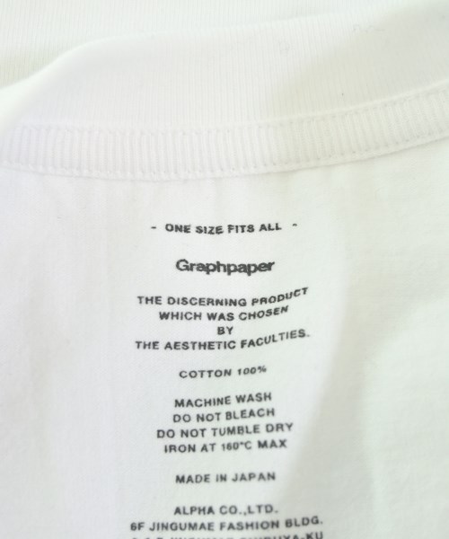 Graphpaper（グラフペーパー）Tシャツ・カットソー 白 サイズ:ONE メンズ/2200679134015