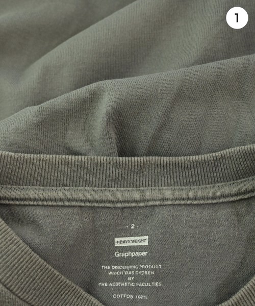 Graphpaper（グラフペーパー）Tシャツ・カットソー グレー サイズ:2(M位) メンズ/2200681325098