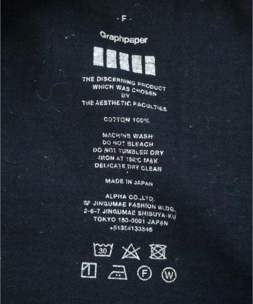 Graphpaper（グラフペーパー）Tシャツ・カットソー 紺 サイズ:F メンズ/2200694364169