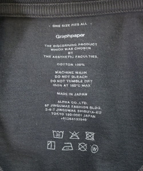 Graphpaper（グラフペーパー）Tシャツ・カットソー グレー サイズ:ONE メンズ/2200698543041