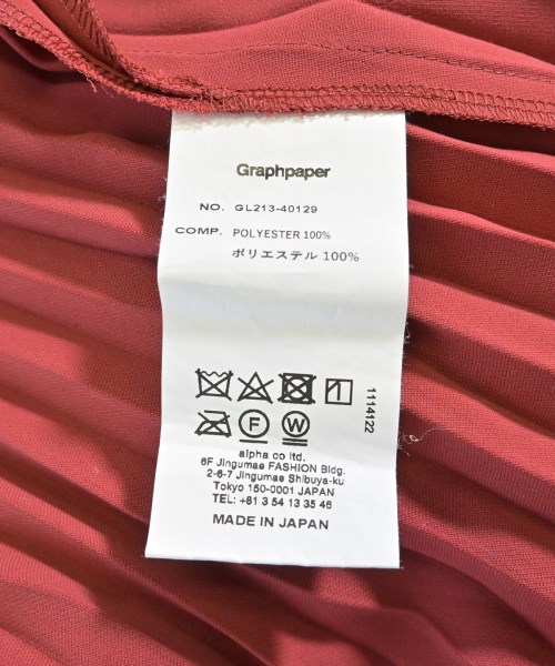 Graphpaper（グラフペーパー）ロング・マキシ丈スカート 赤 サイズ:00(XXS位) レディース/2200696292071