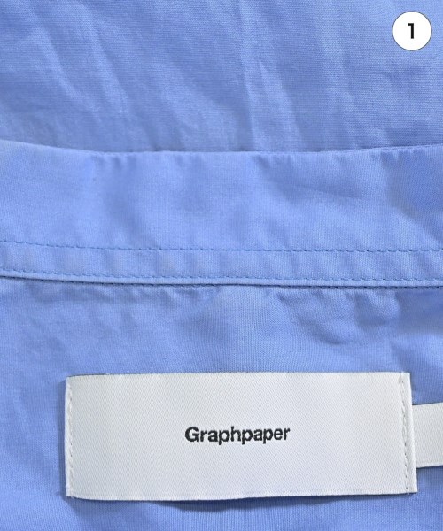 Graphpaper（グラフペーパー）カジュアルシャツ 青 サイズ:1(S位) レディース/2200696292088