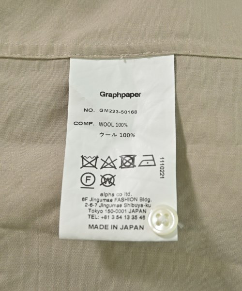 Graphpaper（グラフペーパー）カジュアルシャツ ベージュ サイズ:F メンズ/2200699349147