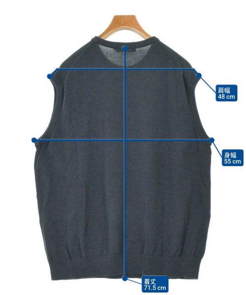 Graphpaper（グラフペーパー）ベスト 紺 サイズ:2(M位) メンズ/2200645892130