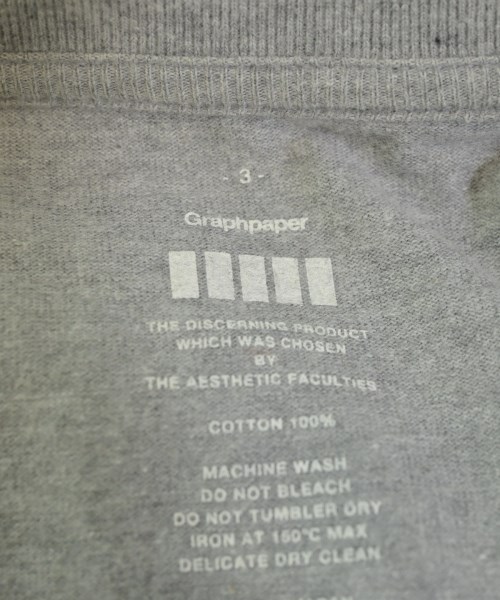 Graphpaper（グラフペーパー）Tシャツ・カットソー グレー サイズ:3(L位) メンズ/2200654802052