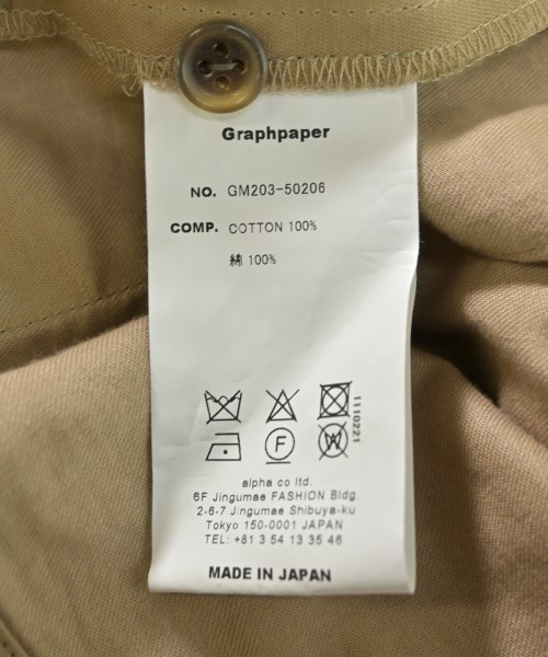 Graphpaper（グラフペーパー）カジュアルシャツ ベージュ サイズ:F メンズ/2200662293019