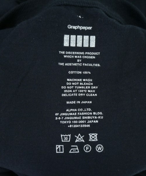Graphpaper（グラフペーパー）Tシャツ・カットソー 紺 サイズ:4(XL位) メンズ/2200709258391